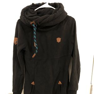 Naketano medium black cowl neck hoodie